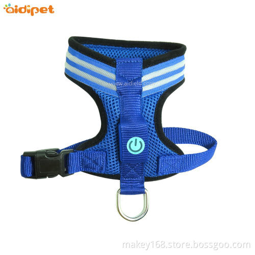 custom outdoor nylon adjustable rechargeable led dog harness